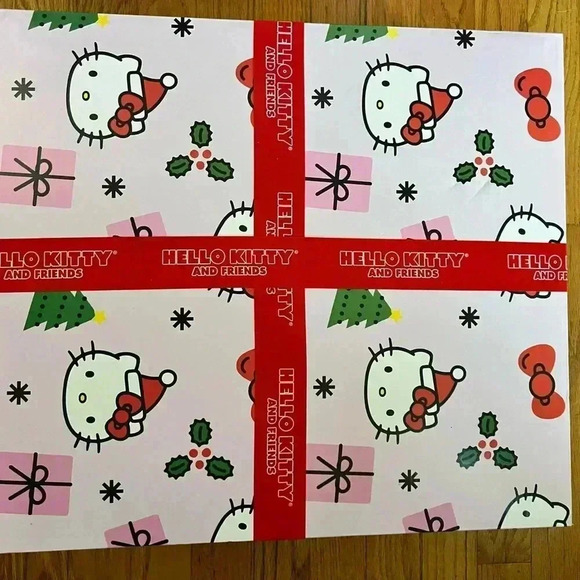 New Gift Box Hello Kitty Pink Christmas 60" x 90" Plush Sherpa Throw Blanket - Picture 5 of 5